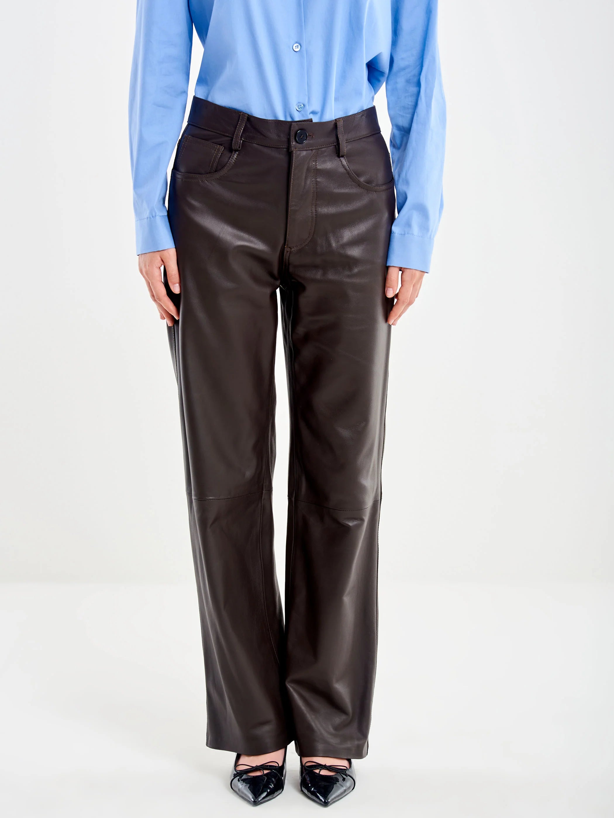 PANTALON PIEL MARRON VV