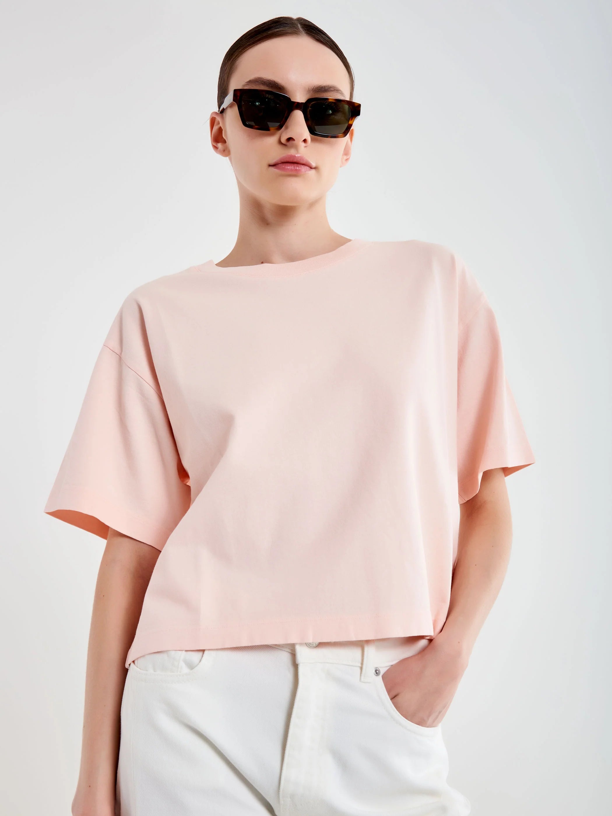 CAMISA BASICA MANGA CORTA ROSA VV
