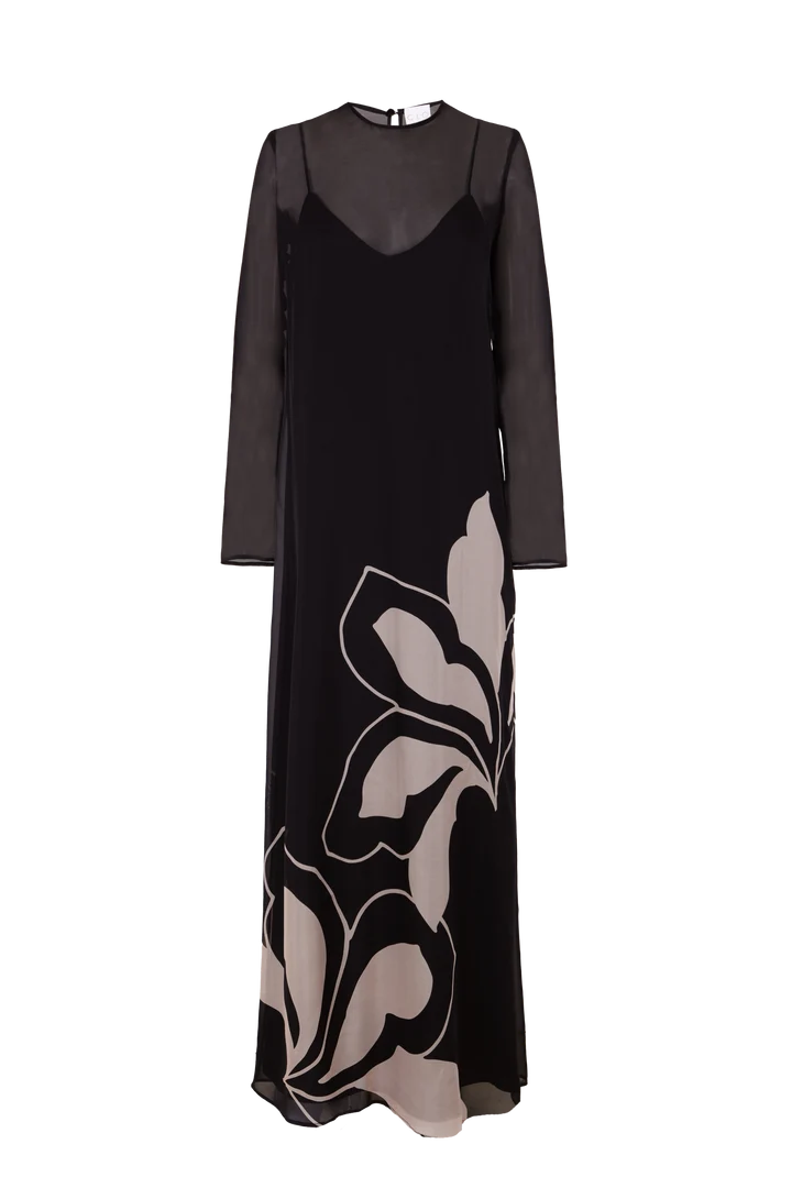 VESTIDO CLAIRE ORQUIDEA B&N