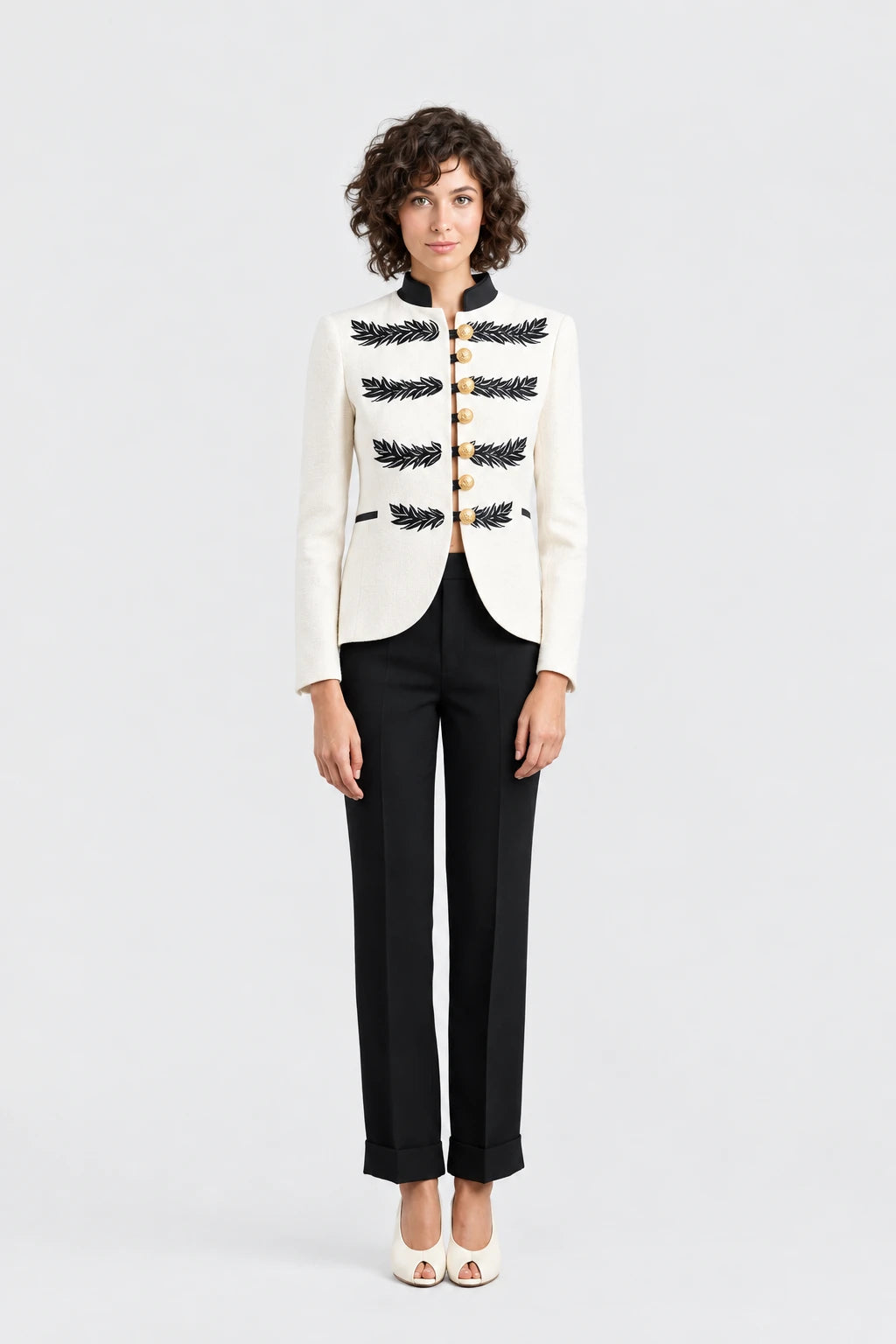 BLAZER BORDADA MARFIL RENATA LOVE