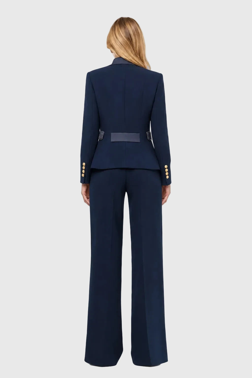 BLAZER CORTA BORDADA MARINO RENATA GOLD - EDICION LIMITADA