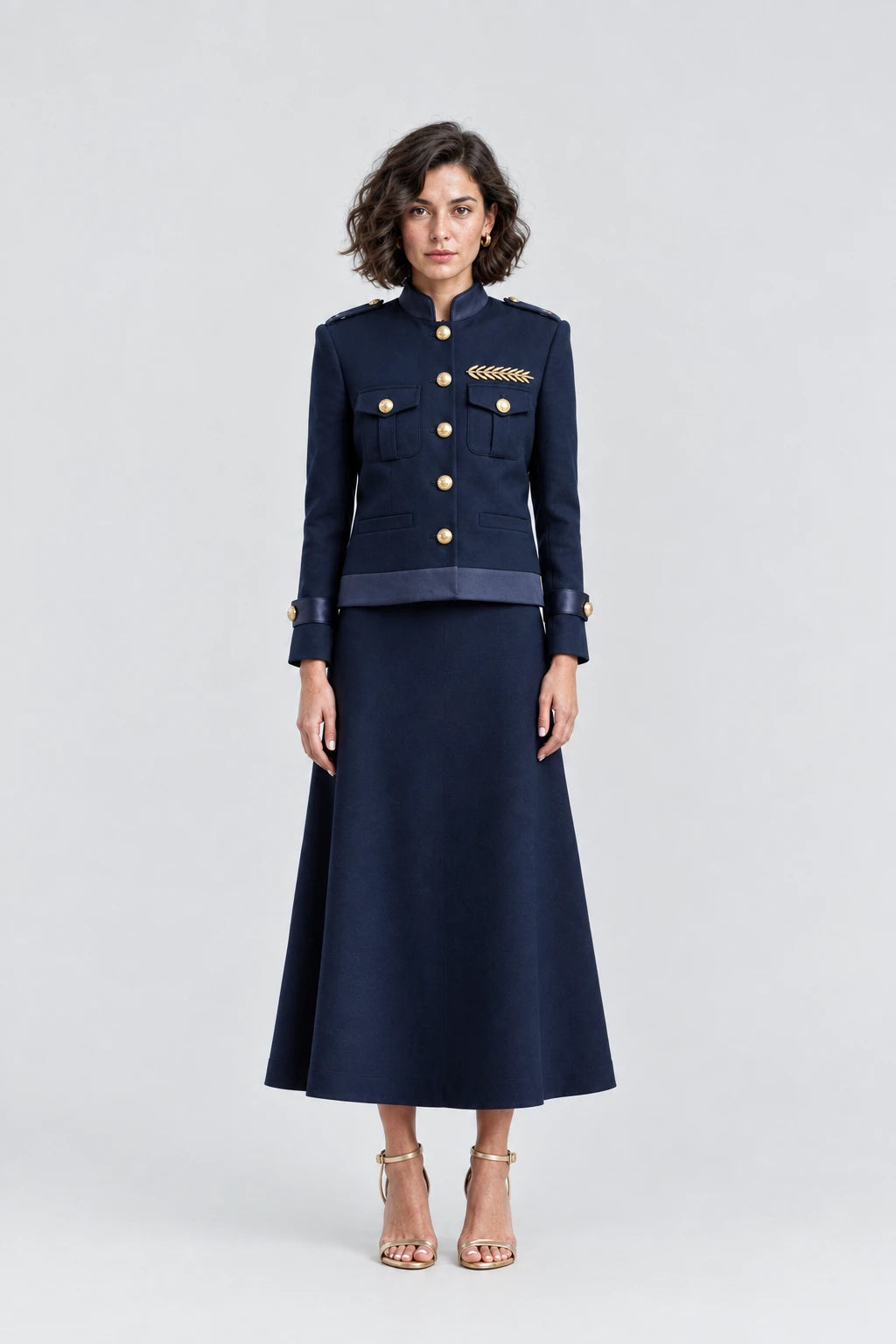 CHAQUETA MILITAR MUJER AZUL MARINO ILVA STAR - EDICION LIMITADA