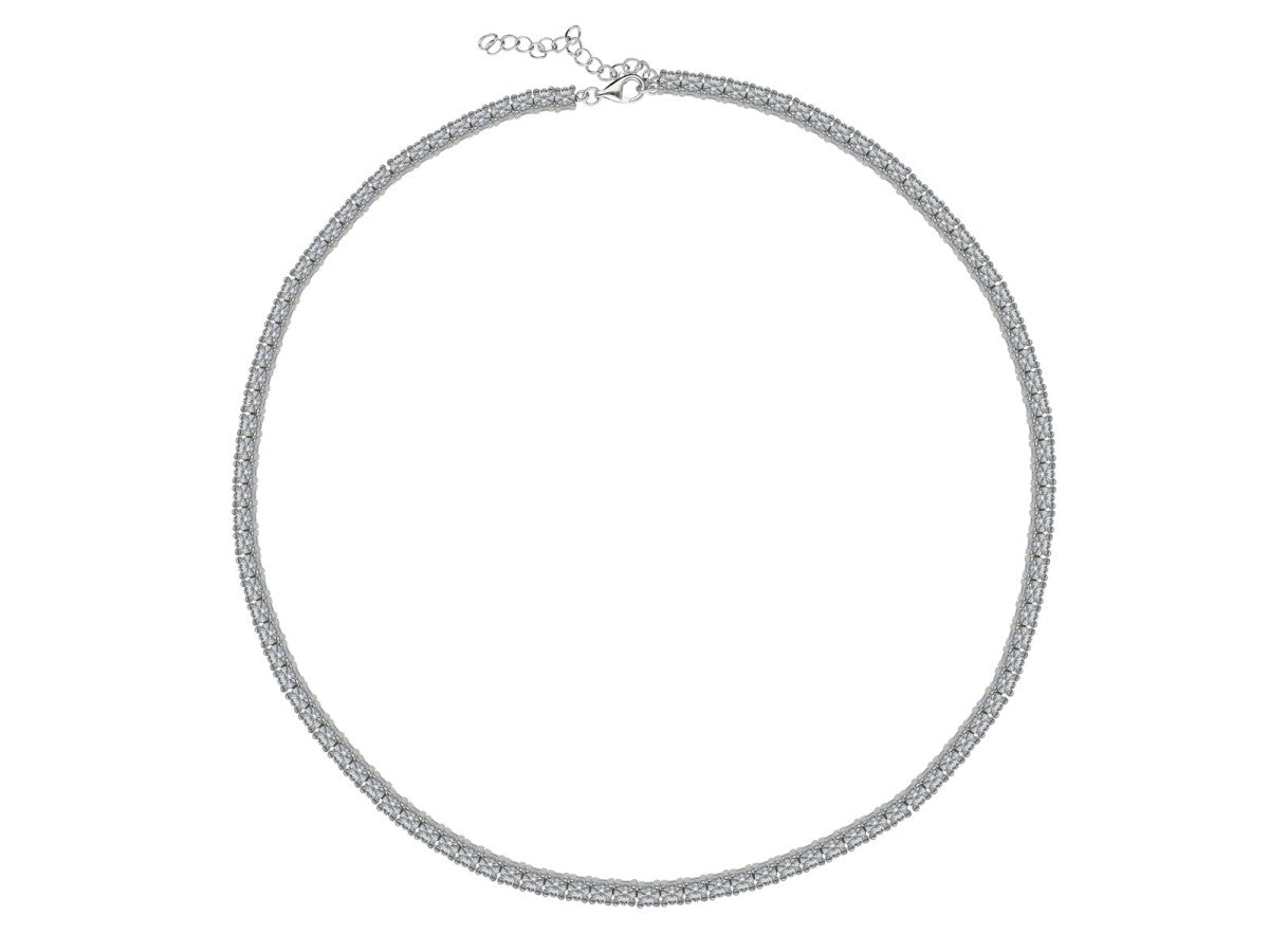 COLLAR RIVIERE RECTA PLATA