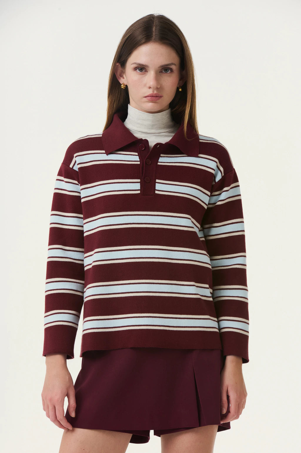 POLO SEZIONE RAYAS BORDEAUX