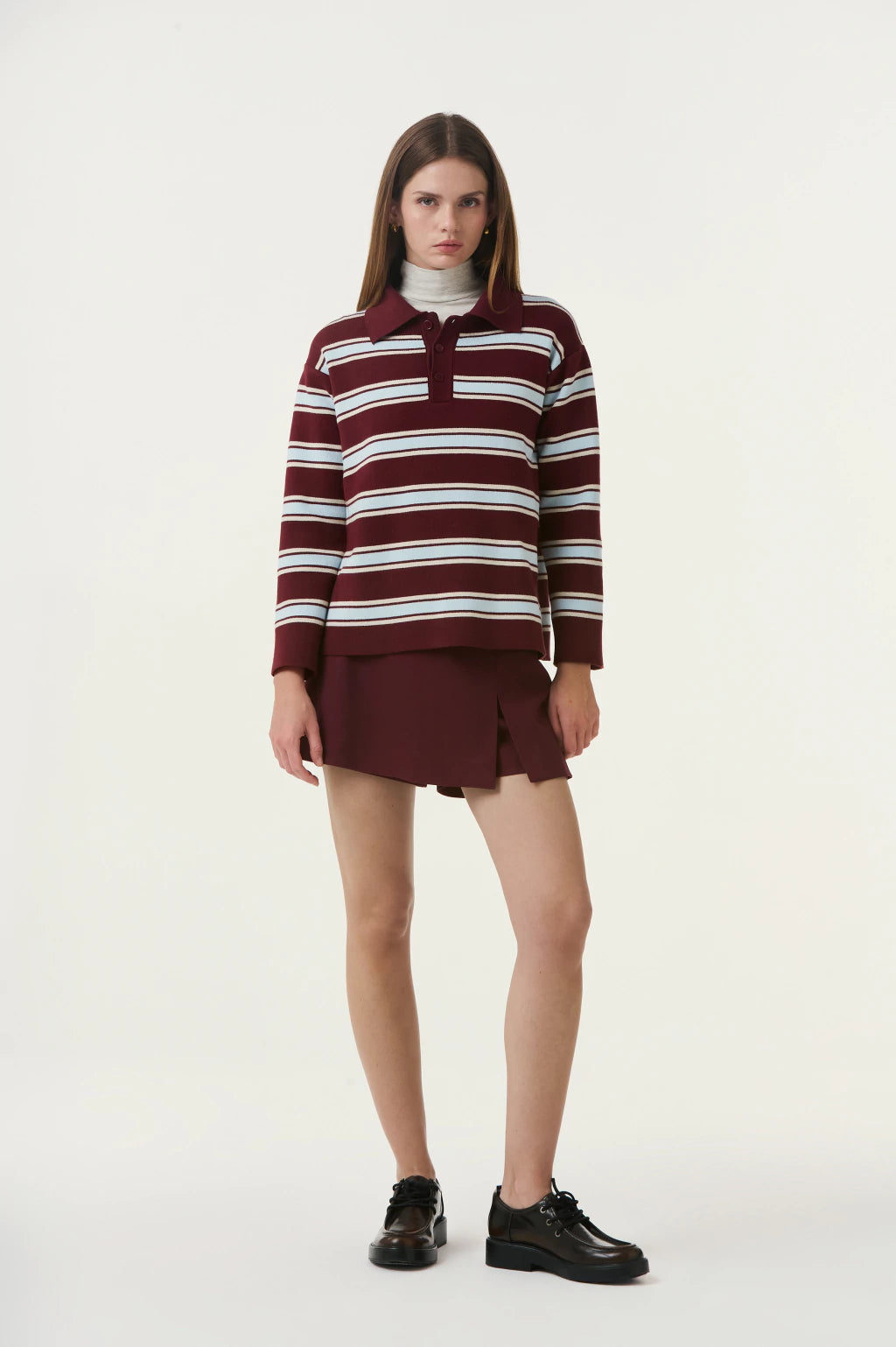 POLO SEZIONE RAYAS BORDEAUX