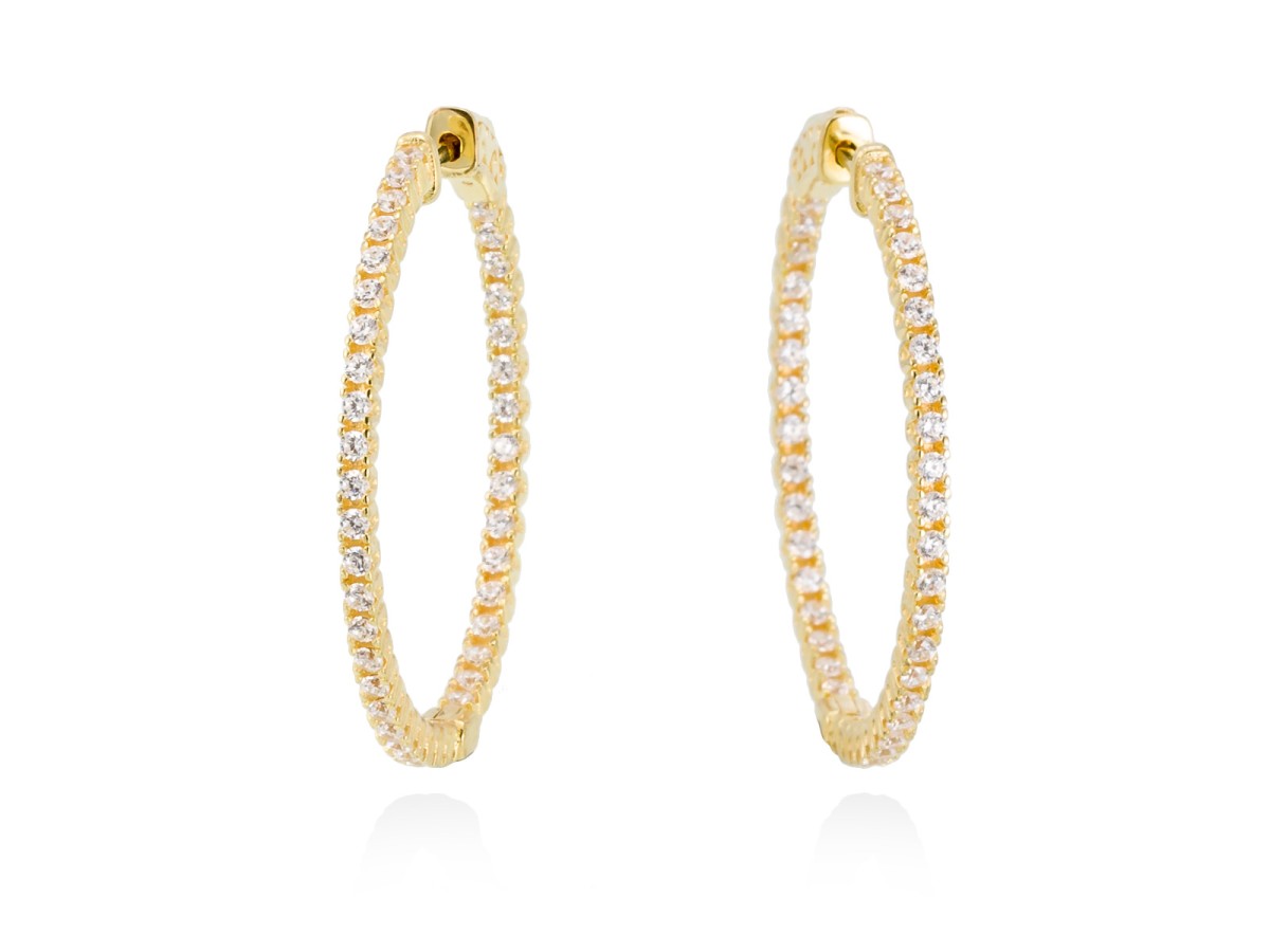 PENDIENTES GENEVE GRANDES DORADOS