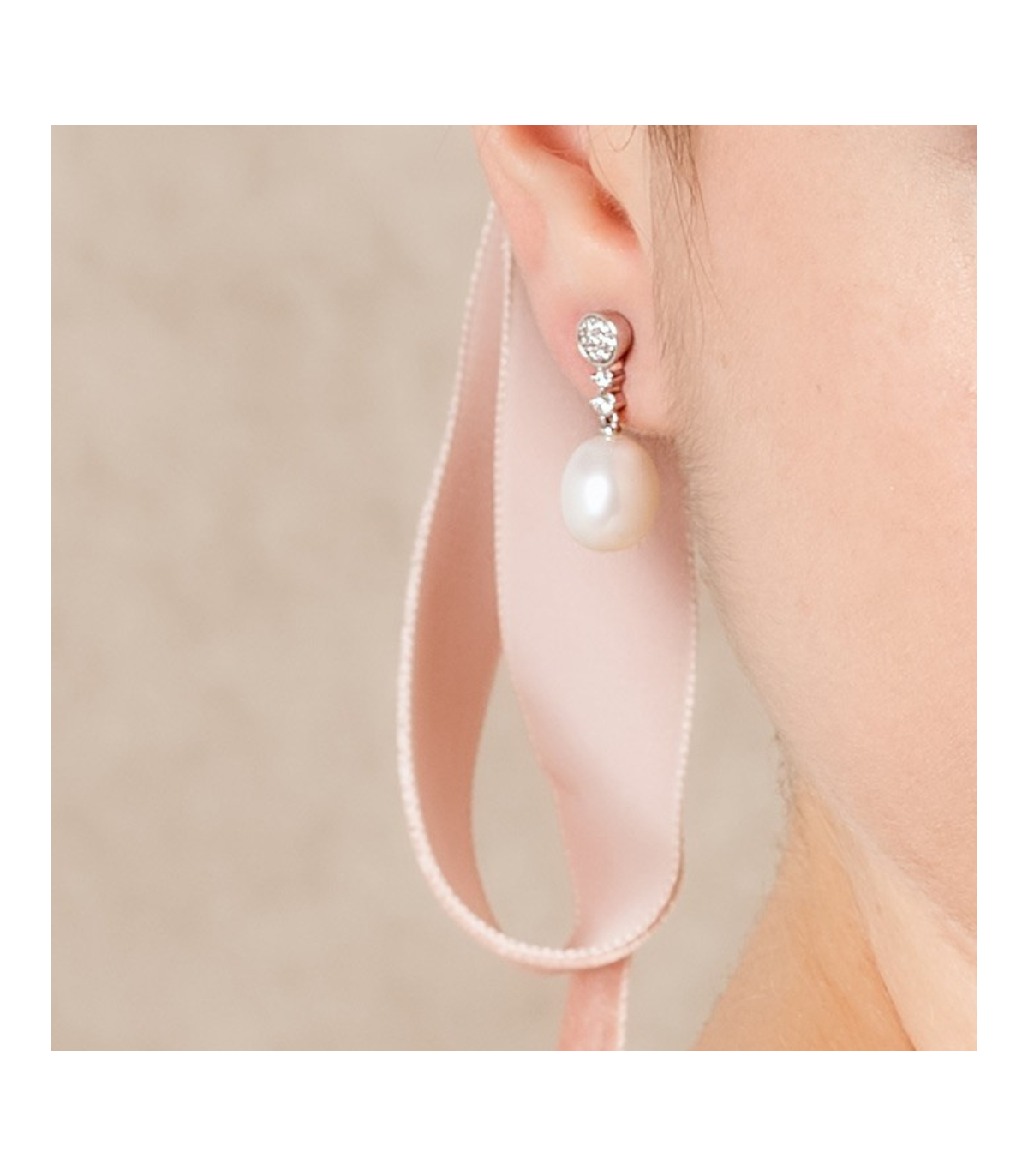 PENDIENTES PLATA PERLA