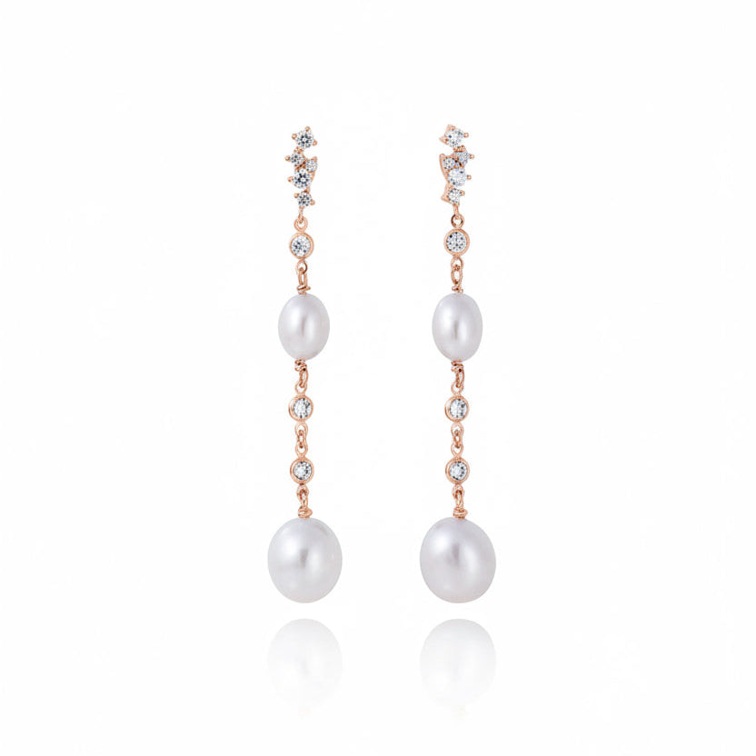 PENDIENTES CARLOTA ORO ROSA